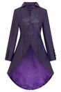 Plum Goth Full Length Victorian Leather Coat, Image 1 of 6