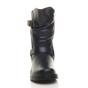 Navy Blue Low Wedge Heel Comfort Calf Biker Boots, Image 6 of 6