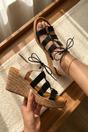  Mia Womens Lace Up Espadrille Wedge Sandals, Image 5 of 8