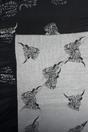 Black Highland Cow Reversible Scarf, Image 5 of 5