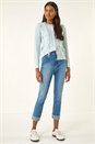 Denim Slim Leg Turn Up Stretch Jeans, Image 2 of 5