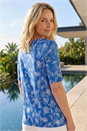 Blue Classic Floral Print Top, Image 3 of 4