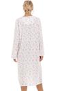 Pink Camille Lingerie Pink Rose Print Long Sleeve Nightdress, Image 5 of 6