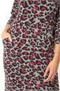 Pink Animal Leopard Print Tunic Dress, Image 4 of 5