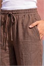 Chocolate Petite Drawstring Trousers, Image 4 of 4