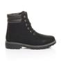 Black AJVANI Black Low Heel Lace Up Biker Worker Boots, Image 2 of 6