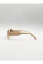 Beige Oversized Rectangle Sunglasses, Image 5 of 6