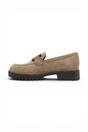 Beige Suede Leather Loafer Casual Shoes, Image 4 of 8