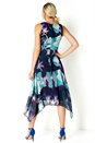 Navy  Chiffon Hanky Hem Dress, Image 3 of 4