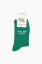 Green Ask Me Later Combed Cotton Glitter Socks, Image 4 of 4