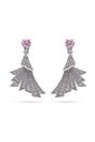 Light Pink Feather shaped Drop Earrings, Image 1 of 4