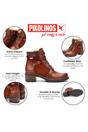 Brown Womens Soft Heel Ankle Boots -W1T-8979C1, Image 3 of 7