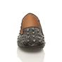 Black Studded Glitter Loafers Ballet Flats, Image 5 of 5