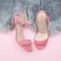 Coral Barely There Strappy High Heeled Sandals, Image 4 of 6