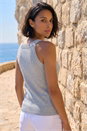 Silver Dusk Metallic Knit Vest Top, Image 3 of 4