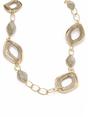 Beige Geometric Shell Link Statement Necklace, Image 1 of 3