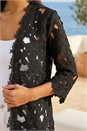 Black Crochet Lace Longline Jacket, Image 4 of 4