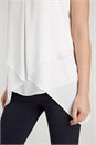 Ivory  Asymmetric Sleeveless Vest Top, Image 4 of 4
