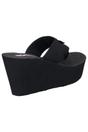 Black Diver Webbing Slip On Wedge Sandals, Image 2 of 4