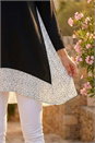Black Polka Dot Side Split Tunic Top, Image 4 of 4