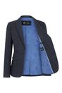 Navy Infinity Leather Navy Women's Navy Tweed Formal Blazer, Image 3 of 7