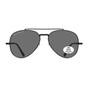 Aviator Shiny Black Smoke Grey Polarized MP185, Image 1 of 3