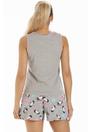 Grey Camille Lingerie Grey Dog Motif Short Cotton Pyjama Set, Image 3 of 5