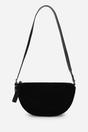 Black 'Cloud' Suede Crossbody Shoulder Bag, Image 1 of 3