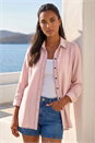 Light Pink Contrast Stitch Shirt, Image 1 of 4