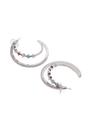Silver Multi colored Hoop Earrings, Image 3 of 4