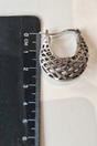 Silver Braided Oxidised Hoop Earrings, Image 2 of 3