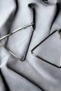 Silver Large Triangle Summer Hoop Earrings, Image 2 of 2