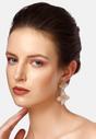 Pink Diva Two-Tiered Floral Drop Earrings, Image 4 of 5