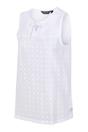 White Janessa Patterned Sleeveless TShirt, Image 3 of 3