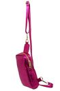 Raspberry Metallic Leather Crossbody Sling Bag, Image 2 of 2