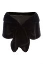 Black Faux Fur Shawl, Image 5 of 5