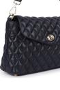 Navy Ashwood Leather Navy 'Tramonto Toscana' Real Leather Flapover Quilted Bag, Image 2 of 4