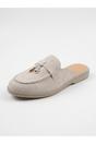 Beige Mia Womens Suede Loafer Mules, Image 4 of 4