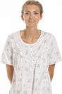 Pink Floral Dot Print Jersey Nightdress, Image 2 of 5