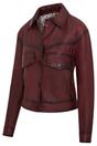 Red Retro Biker Leather Jacket - Kopervik, Image 2 of 6