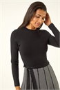 Black Chevron Print Belted Jumper Dress, Image 4 of 5