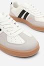 White 'Xia' Classic Retro Lace Up Trainer with Stripes, Image 5 of 8