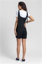 Black Shoulder Tie Cotton Playsuit, Image 5 of 6