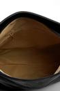 Black WOVCOR Black Soft Suede Foldover Clutch Bag, Image 4 of 4