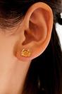 Gold Sterling Silver Crab Stud Earrings, Image 2 of 3