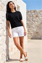 Black Pointelle Knitted Top, Image 3 of 4