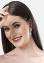 Silver Diva Collection Leaf Drop Earrings, Image 4 of 5