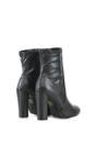Black XY LONDON Black 'Margot' Block High Heeled Zip-up Stretch Sock Ankle Boots, Image 3 of 5
