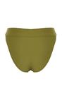 Olive WOVCOR Olive Textured Regular Waist Bikini Bottom with Minimal High Leg Fit, Image 3 of 4