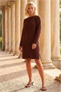 Rust Petite Knit Dress, Image 2 of 4